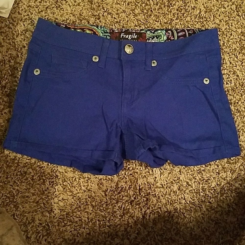 Fragile Jeans Size 1 Women’s Shorts – Royal Blue Casual Everyday Wear